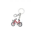 Portachiavi bicicletta rossa con smalto