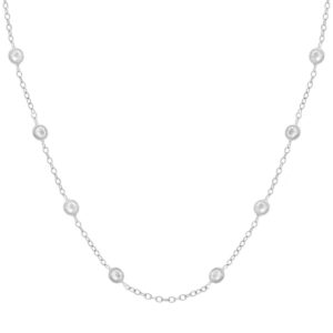 GIROCOLLO IN ORO BIANCO 18 KT E ZIRCONI