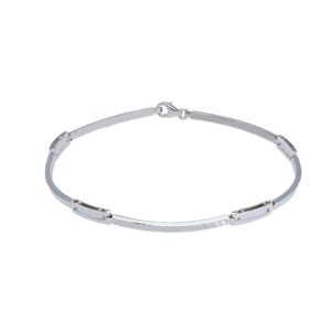 bracciale semirigido da uomo in oro bianco 18 Kt