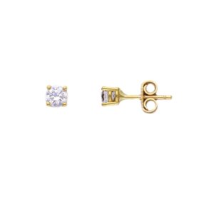 Orecchini Punto Luce in Oro Giallo 18 kt diametro 4mm