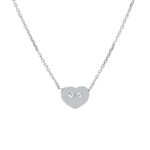 girocollo con cuore centrale disponibile in oro bianco e oro giallo 18 kt