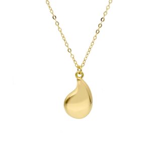 girocollo in oro giallo 18 kt con ciondolo a goccia